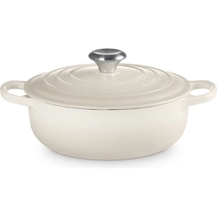 Le Creuset Sauteuse Bräter rund Signature 24 cm Meringue - Creme/Beige - 20 bis 24 cm – Bild 5