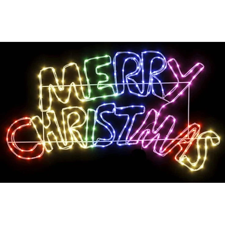 vidaXL Weihnachtsschild Mehrfarbig 99,5 x 54 cm PVC 240 LEDs 42018952 – Bild 6