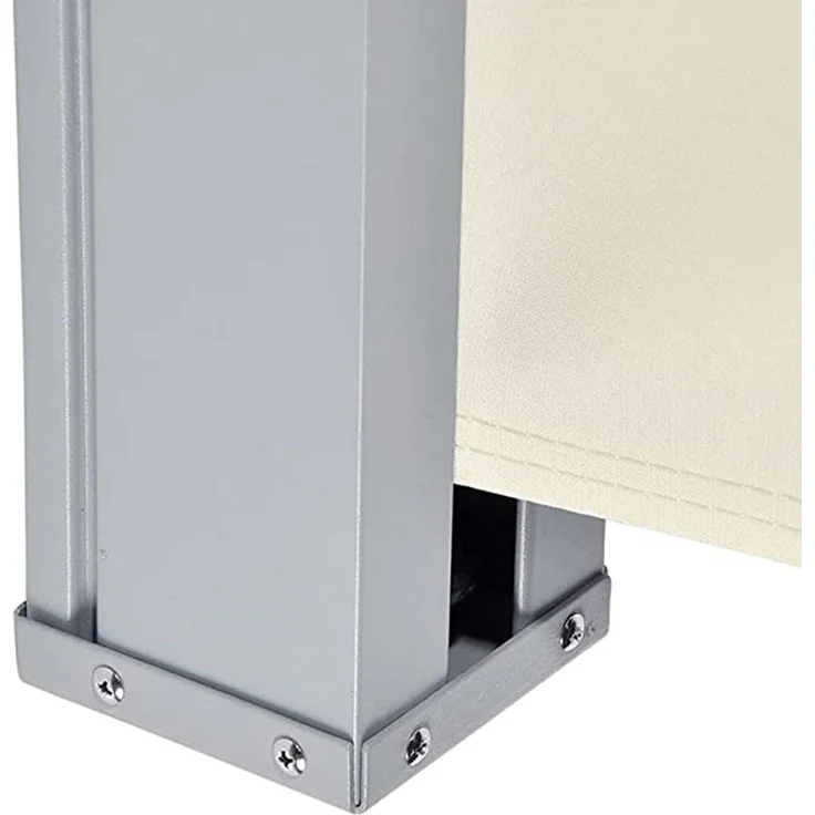 SVITA Doppelseitenmarkise ausziehbar freistehend Sichtschutz 600x160 cm Beige – Bild 8