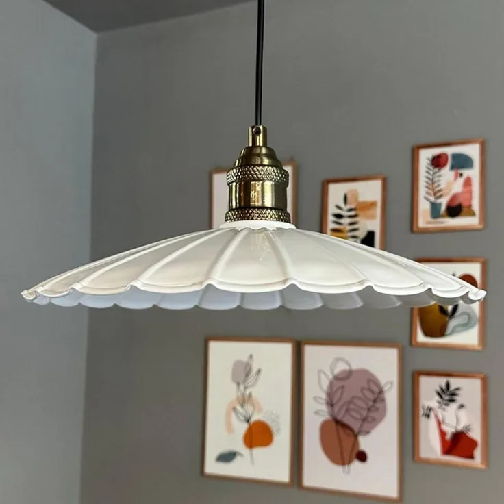 Bamyum Pendelleuchte Risso Tulpe Metall Ø34cm, Modern Hängelampe, ohne Leuchtmittel