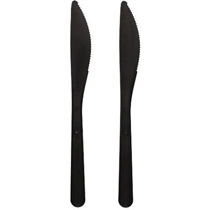 50 "Circulware" Mehrweg-Messer PP-MF 18,5 cm schwarz extra stabil – Bild 1