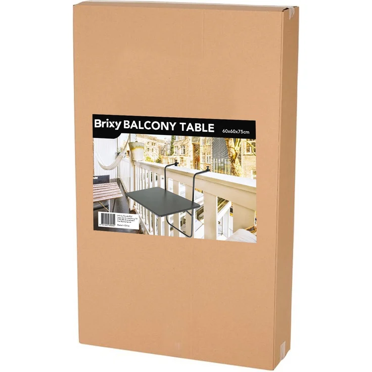 Infinity Goods Balkontisch – klappbar – 60 x 60 cm – verstellbar – hängend – schwarz – Bild 10