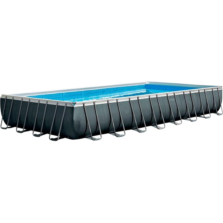 Intex 'Frame Pool Set Ultra Quadra XTR', 975 x 488 x 132 cm, mit Salzwassersystem, grau – Bild 9
