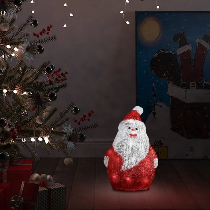 vidaXL LED-Weihnachtsmann Acryl Indoor und Outdoor 28 cm 328786 – Bild 1