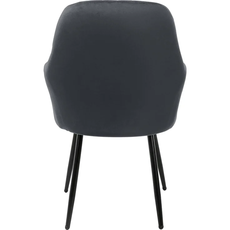 ML-DESIGN Stuhl Esszimmerstuhl mit Rücken- und Armlehnen Samt/Kunstleder Bezug (6 St), Ergonomische Stuhl Grau Küchenstuhl Wohzimmerstuhl Polsterstuhl – Bild 4