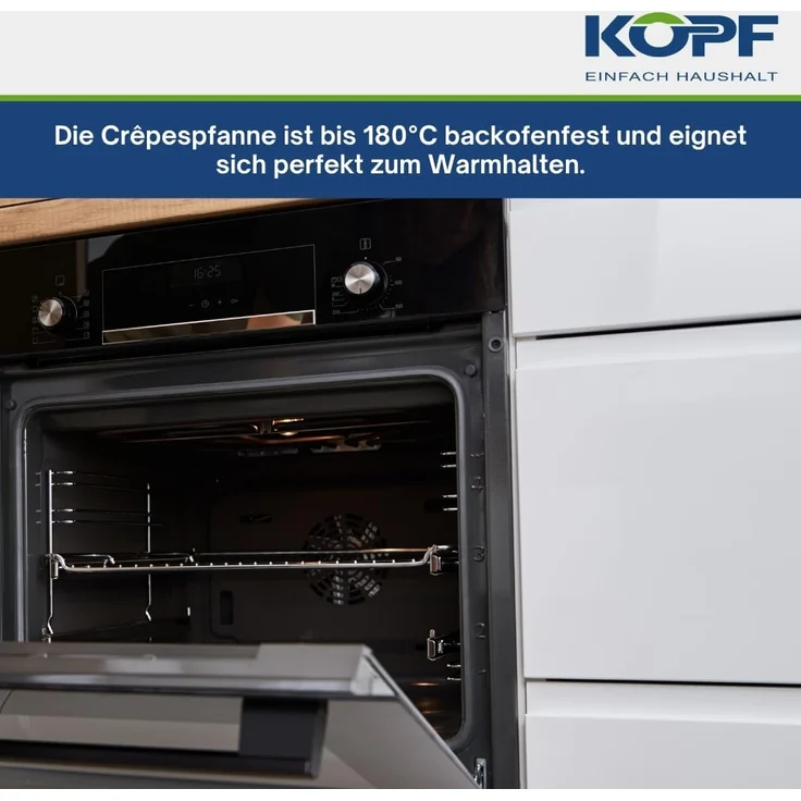Kopf Crêpepfanne Marra, Aluminiumguss, 28 cm, ILAG Beschichtung, inkl. Teigverteiler – Bild 4