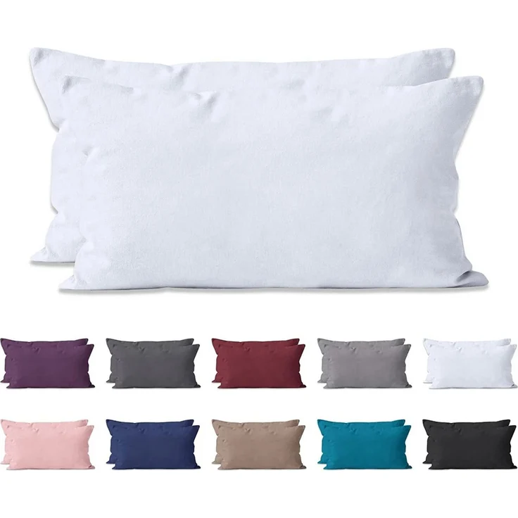 Kissenbezug 2-er Set Kissenbezug Mikrofaser, Doppelpack Kissenhüllen ca. 95 g/m², Dekorative Dekokissen Sofakissen Lendenkissen Wurfkissenbezug mit Reißverschluss – Bild 1