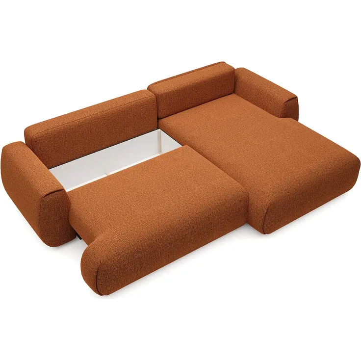 Vente-unique - MONELIA Sofa Stoff Rot - B 167 cm x H 81 cm x L 270 cm – Bild 5