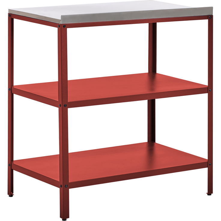 Outdoor-Kücheninsel VILAMA Metall Rot – Bild 5