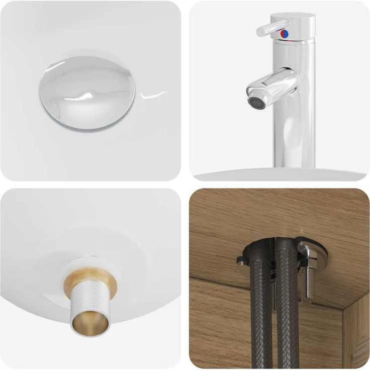 vidaXL Badezimmerschrank-Set 3 stk. Artisan-Eiche 129 x 44,5 x 80 cm 3405914 – Bild 9