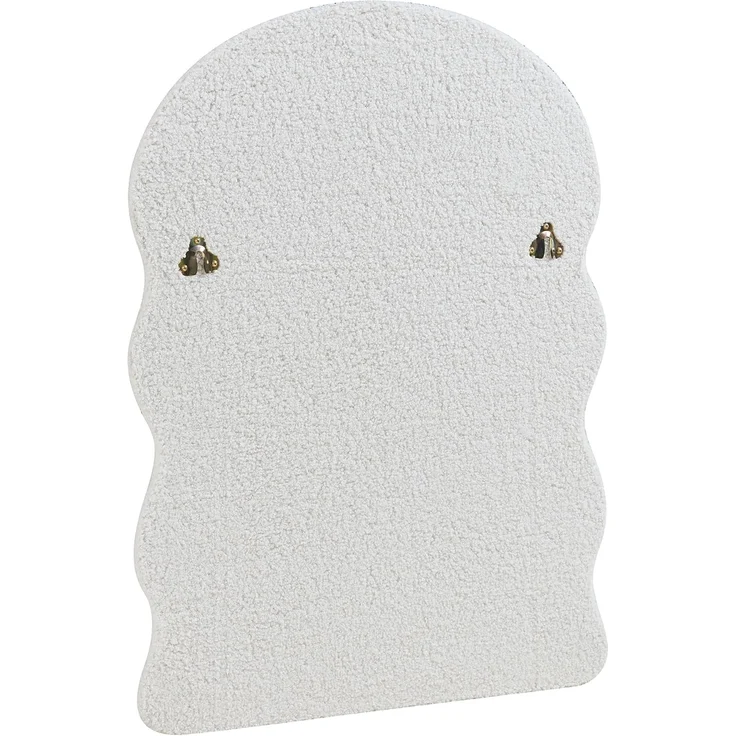 Wandspiegel Brummen mit Teddystoff-Rahmen 80x60 cm Weiß [en. casa] – Bild 6