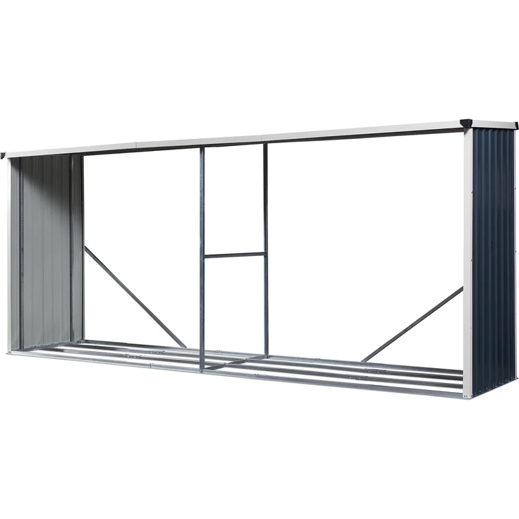 Feuerholzregal Kalmar 352x80x152cm aus Stahl Anthrazit [casa. pro] – Bild 4