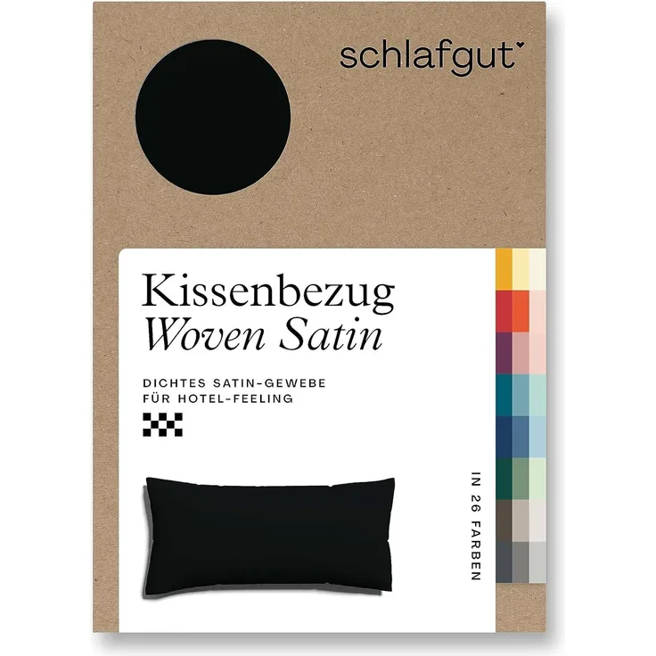 Schlafgut Kissenbezug Woven Satin aus Mako-Baumwolle, langlebig, pflegeleicht, dicht gewebt, (1 Stück), Kissenhülle mit Reißverschluss, passender Bettbezug erhältlich