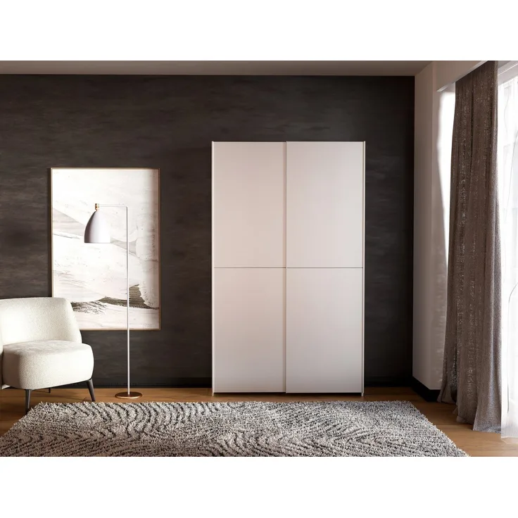 Schwebetürenschrank >HOME NOOK< 6 Böden, in Weiss - 100,1x190,5x39,1cm (BxHxT)