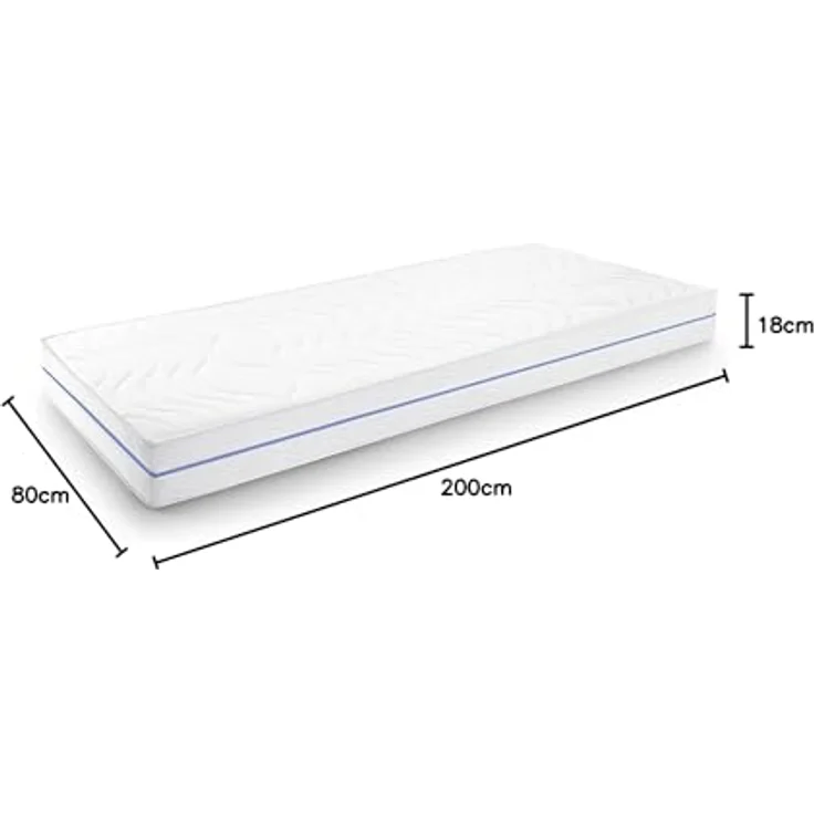 Ergonomische Matratze 100x200 cm 7-Zonen Supportho Premium, Höhe 18 cm, Härtegrad H2/H3 – Bild 3