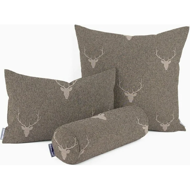 SCHÖNER LEBEN. Dekokissen Kissenhülle Jacquard Hirsch Geweih braun versch. Gr – Bild 2