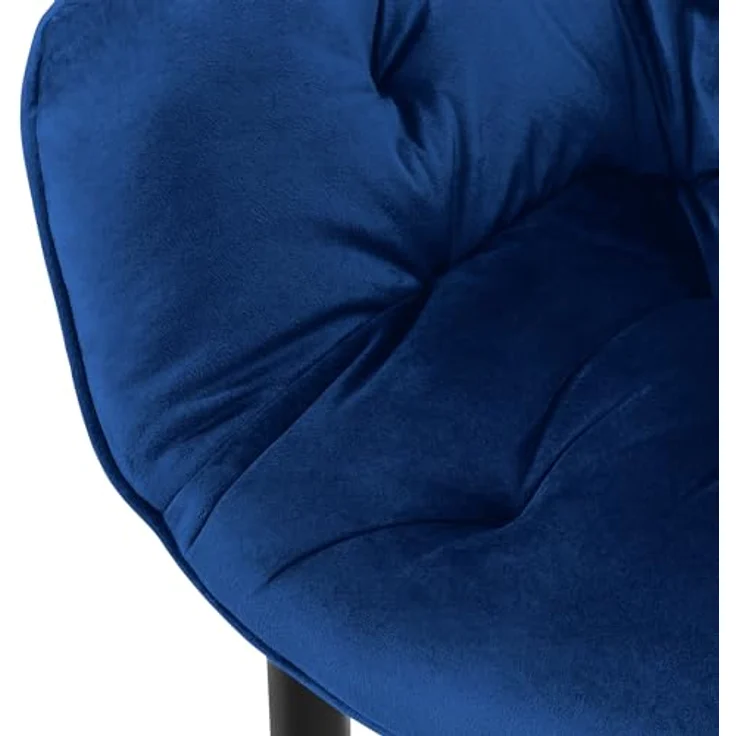 ML-DESIGN Stuhl Esszimmerstuhl mit Rückenlehnen und Armlehnen aus Samt mit Metallbeine (6 St), Ergonomischer Sessel Dunkelblau Wohnzimmerstuhl Polsterstuhl – Bild 7