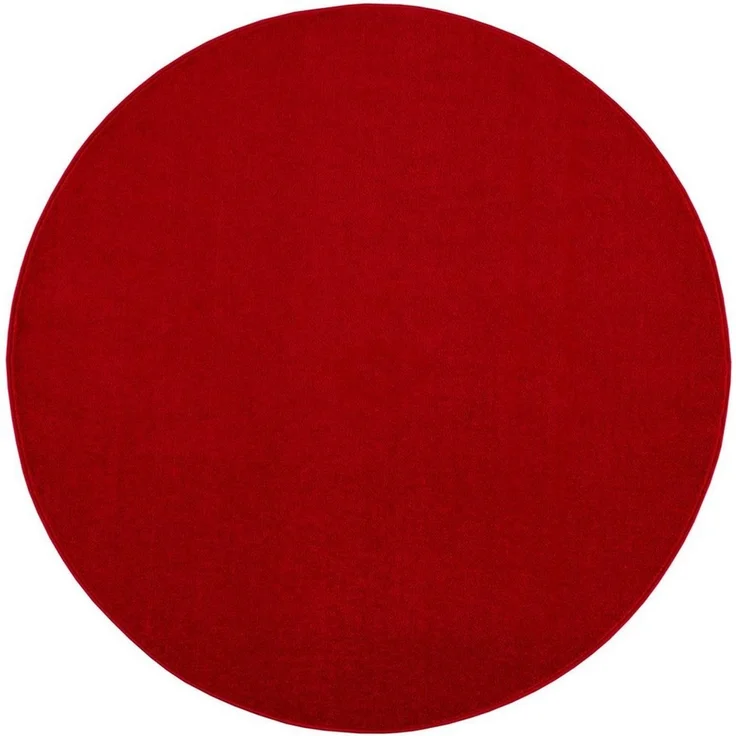 Sanat Teppich Uni, rund, Höhe: 13 mm, robuster Kurzflorteppich, große Farbauswahl – Bild 1