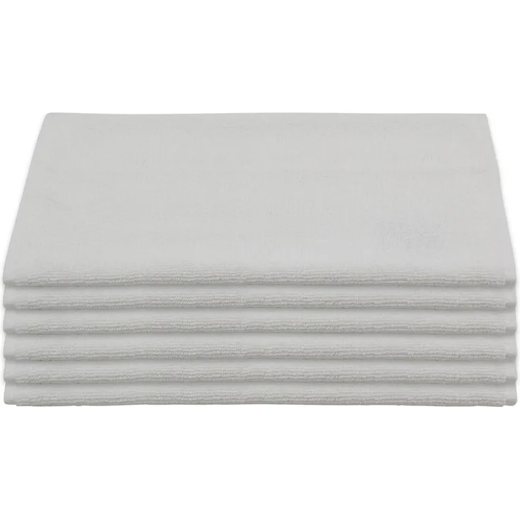 Gästehandtuch 6 Stück 30x50 cm weiß ca. 500 g/m² Hotel-Qualität