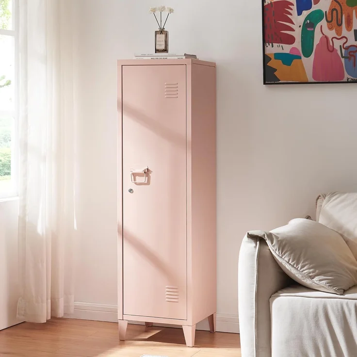 Einzelspind Kurikka 137x38x38 cm Peachy Beige [en. casa] – Bild 5