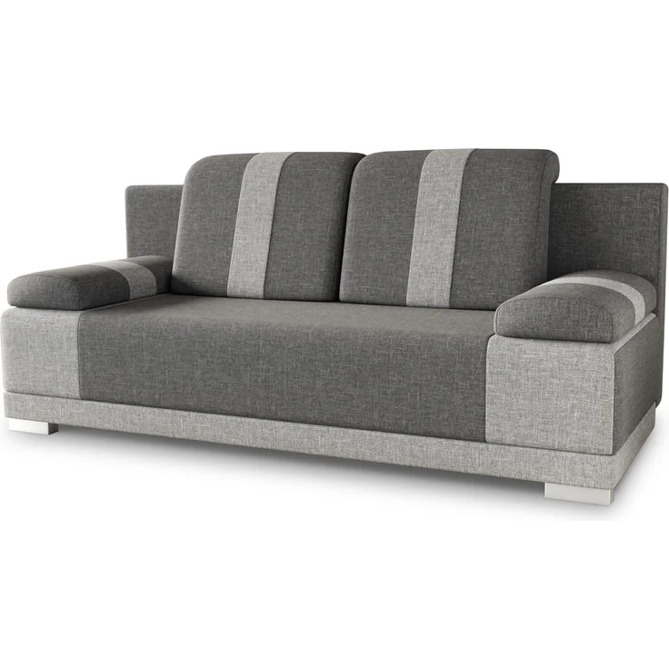 Sofa mit Schlaffunktion Imola - Schlafsofa mit Bettkasten, Couch, Bettsofa, Polstersofa, Klappsofa, Sofagarnitur (Grau (Sawana 05 + Sawana 21)) – Bild 2