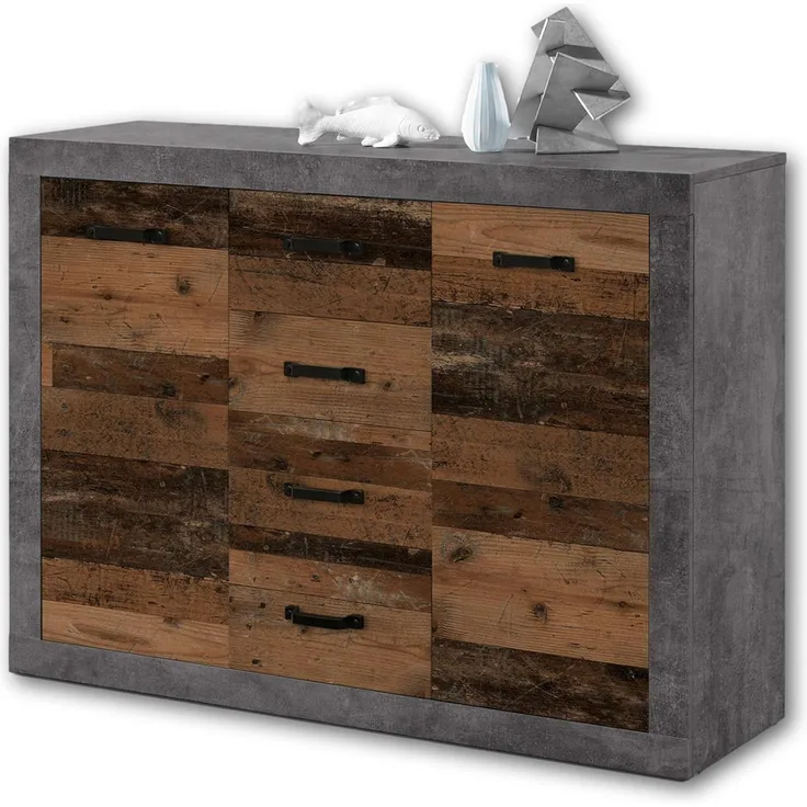 Kommode 'INDIANA', Betonoxid Old Wood
