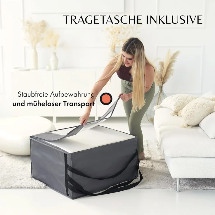 Premium Gästematratze - Moderne Gäste Klappmatratze inkl. Tragetasche mit Memory Schaumstoff, weichem OEKO-TEX Bezug - Perfekt als Bequeme Faltmatratze, Reisematratze - Gästebett klappbar by DYNMC YOU – Bild 3