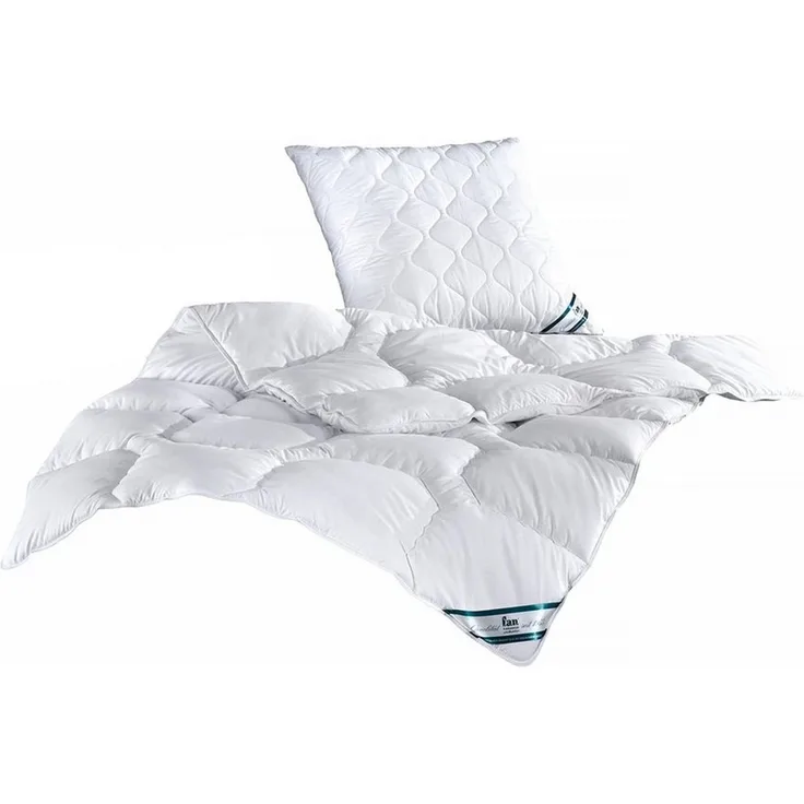 f.a.n. Kansas – Steppbett aus 100% Microfaser, kochfest und trocknergeeignet, auch für Allergiker, Ausführung: Leicht-Steppbett, Größe: 155 x 220 cm