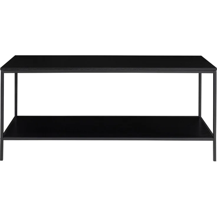 House Nordic TV-Ständer, 2 Regale, schwarz, schwarzer Rahmen, 100x36x45 cm – Bild 4