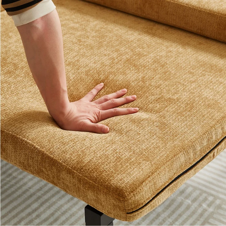 ZUBALIYA Sofa, für Wohnzimmer und Apartments, mit stabilem Untergestell, für den täglichen Gebrauch, für funktionale Raumgestaltung, Natur – Bild 6