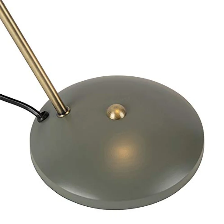 QAZQA Retro Tischlampe Milou, grün mit Bronze, E14 Fassung, dimmbar, 38 cm Höhe – Bild 5