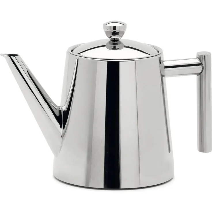 Weis 17912 Teekanne mit TeefiLiterer 1, L Hochglänzend, Edelstahl, Silber, 24x14. 5x17 cm