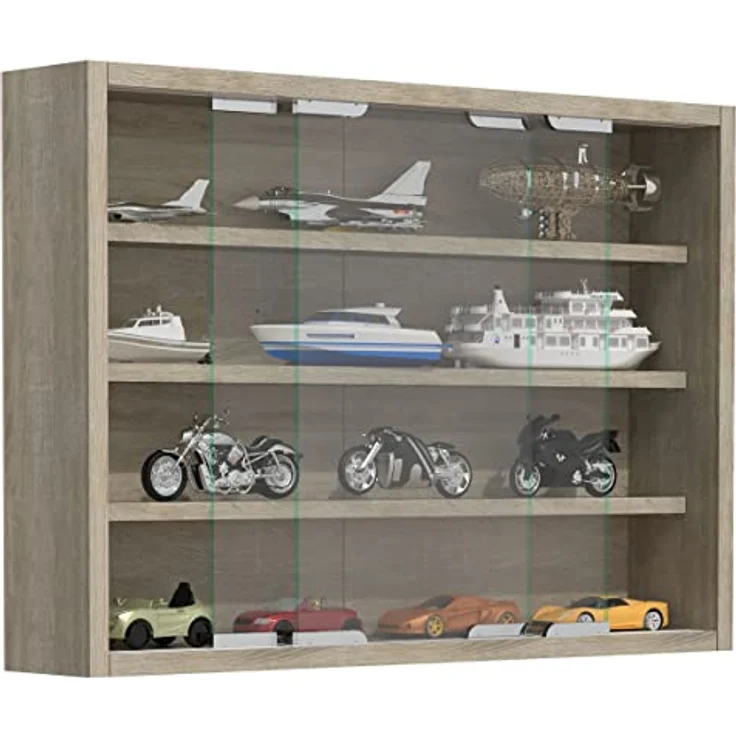 MID.YOU Hängevitrine, Sonoma Eiche, 3 Fächer, 57x40x10 cm, hängend, Holzwerkstoff – Bild 1