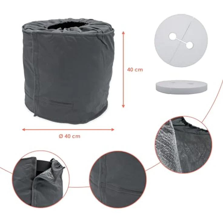 Spetebo Übertopf Thermo Topfschutz für Pflanzen - 40 x 40 cm – Bild 3
