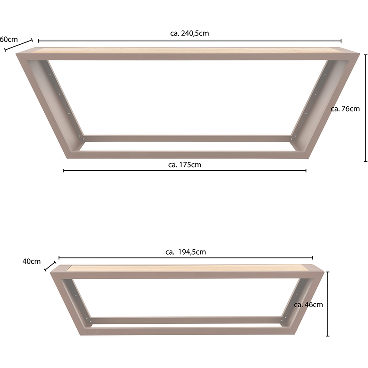 HOME DELUXE Sitzgarnitur aus Stahl und Sibirischer Lärche KOBON - Made in Germany – Bild 5