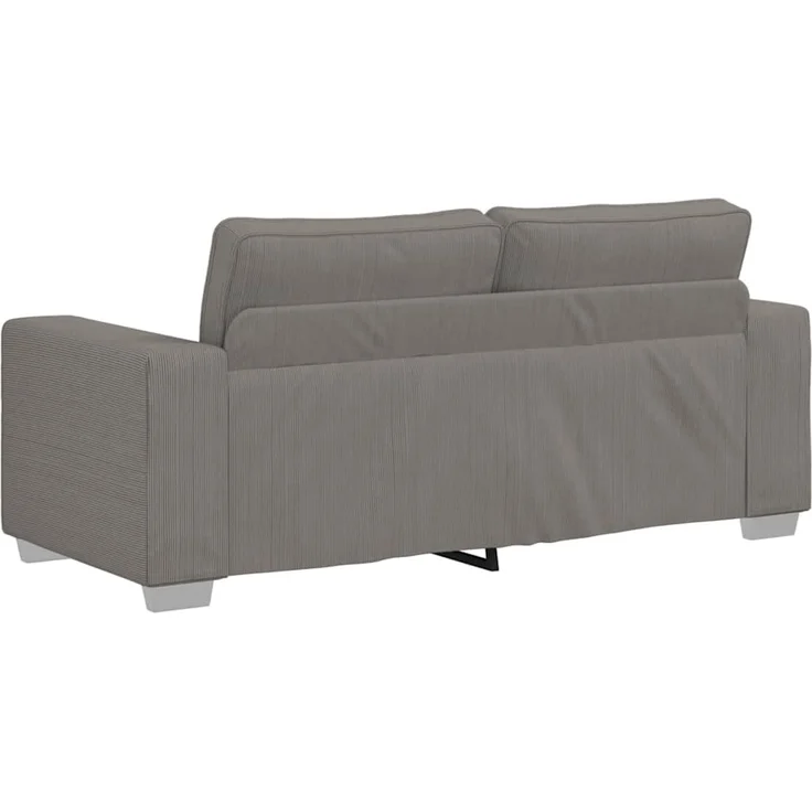 vidaXL Zweisitzer-Sofa Hellgrau 180x77x82 cm Cordstoff 4105200 – Bild 5