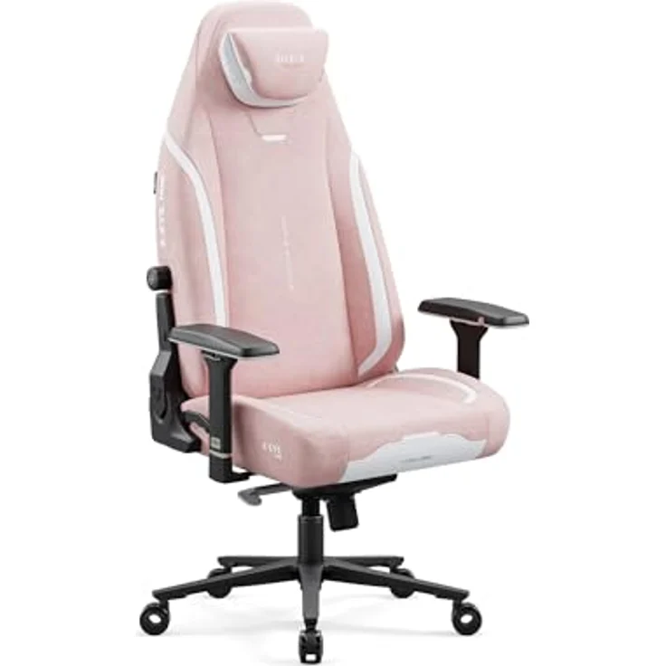 Diablo Ergonomischer Gaming Stuhl Stoff X.Eye Prime Pc Stuhl mit Magnet-Kopfstütze Gaming Sessel Kühlfunktion Gaming Stuhl Ergonomisch Strapazierfähiger Stoff Gaming Chair 140 kg Akira Pink – Bild 1