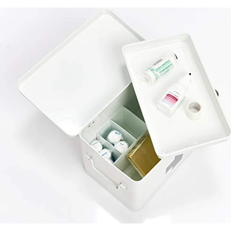 Zeller 18119 Medizin-box, Metall/L 32 x 19.5 x 20 cm, weiß – Bild 4