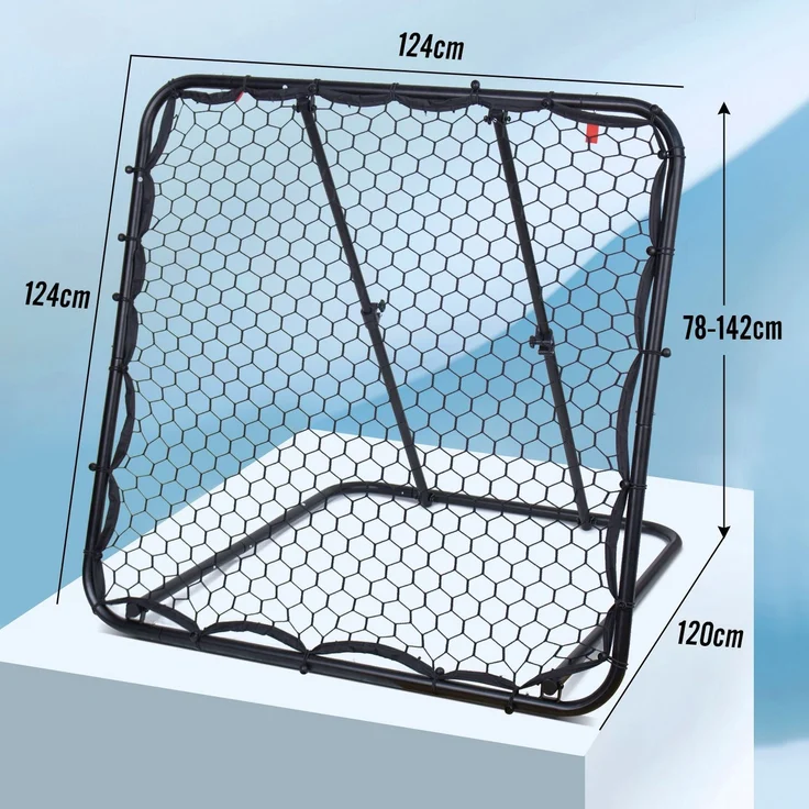 Leogreen Rebounder für Fußball, Fußball Rebounder Jugendlich, Teleskopische Stufenlose Einstellung Prellwand Fussball für EIN besseres und abwechslungsreiches Training (124 * 124cm) – Bild 3