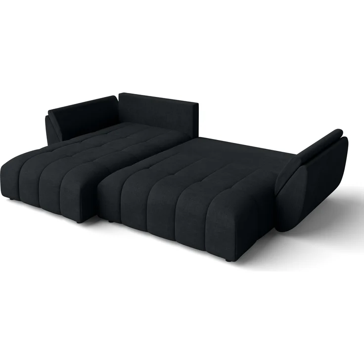 AX LIVING L Form schwarze Ecksofa Verciani Schlaffunktion Bettkasten – Bild 7