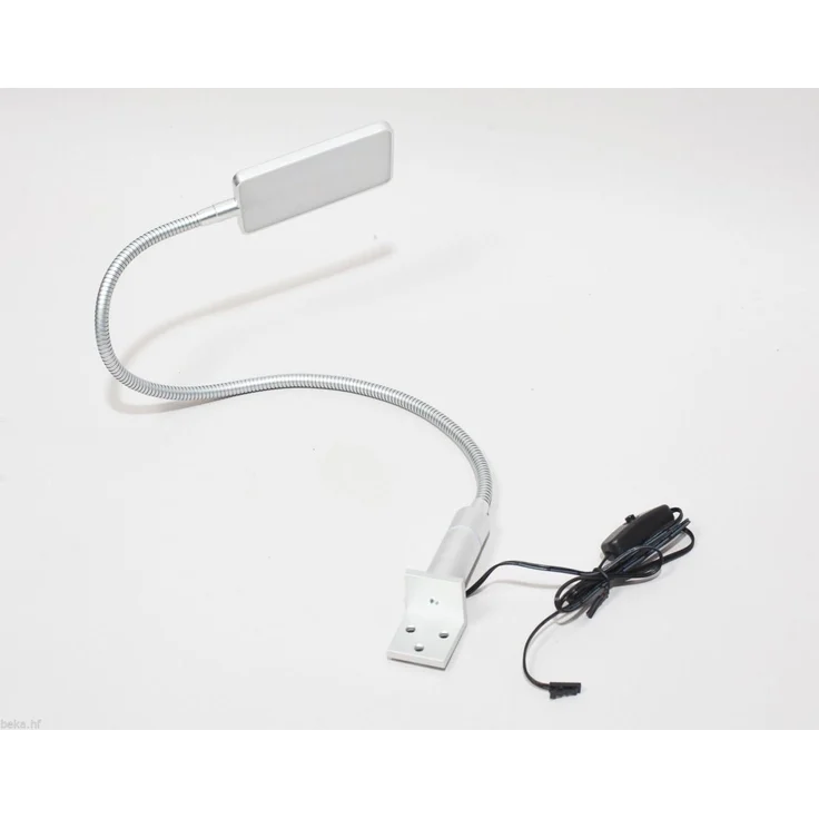 kalb Bettleuchte 4W LED Bettleuchte Leseleuchte Nachttischlampe Leselampe flexibel, 2er Set silbergrau, warmweiß – Bild 3