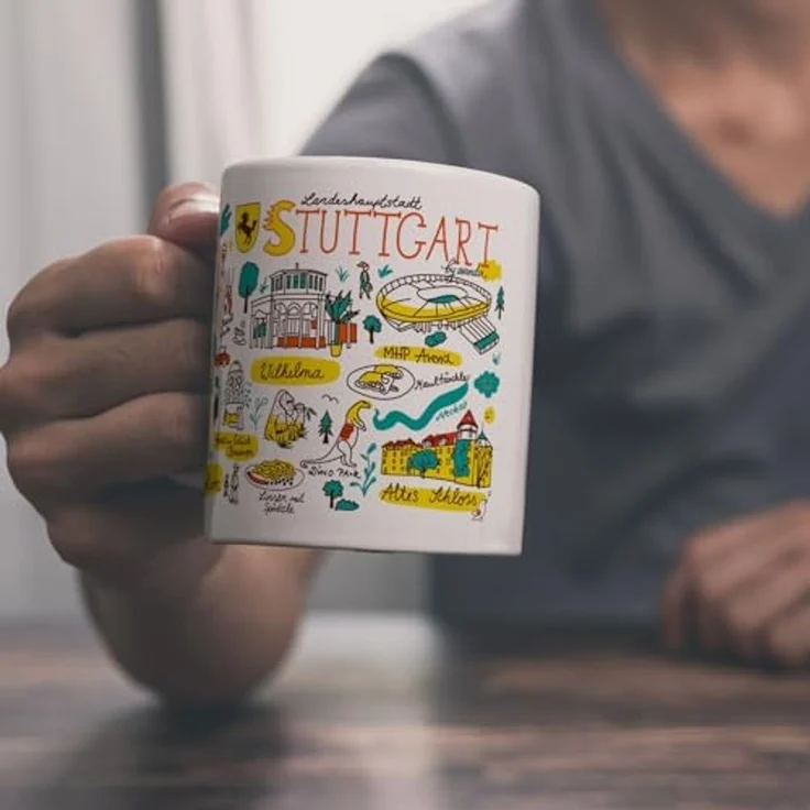speecheese Tasse Stuttgart Wimmelbild Kaffebecher – Bild 2