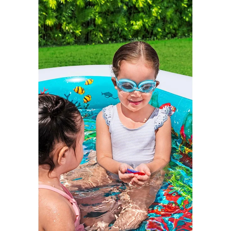 Bestway Planschbecken Family Lounge 262 x 175 x 51 cm 3D Undersea Adventure – Bild 7