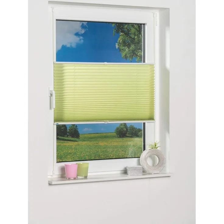 Khome 665634-29 Klemmfix-Plissee, Polyester, Grün