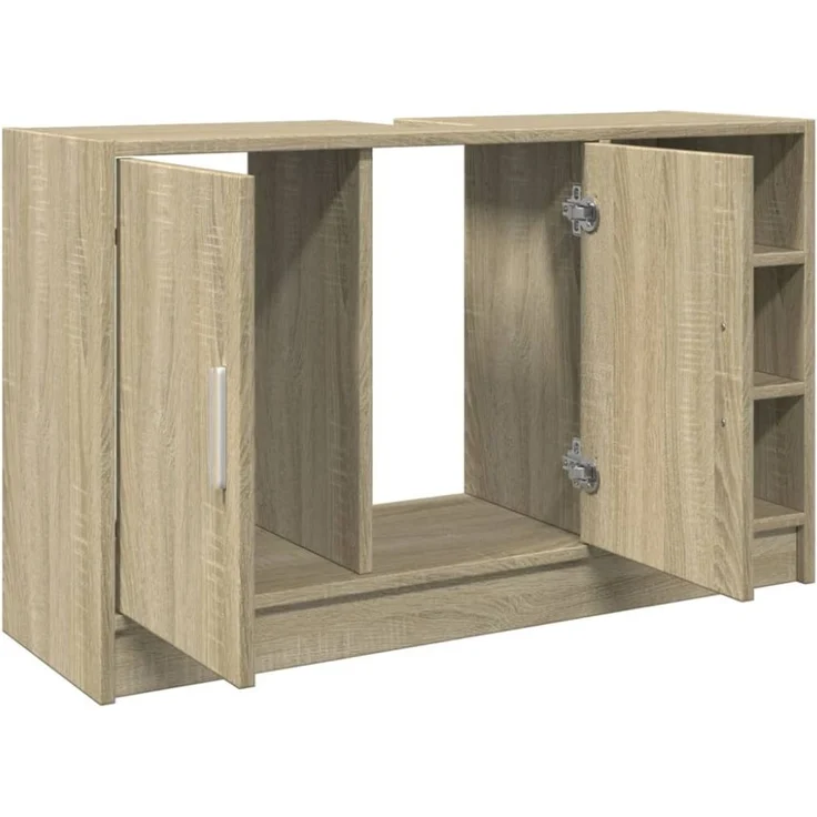 vidaXL Waschbeckenunterschrank Sonoma-Eiche 90x29x55 cm Holzwerkstoff 848124 – Bild 6