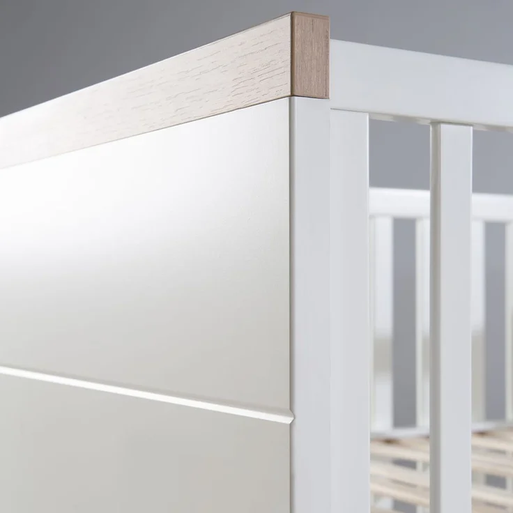 roba Kinderzimmerset 'Nele' 3-teilig - Bett 70 x 140 - Wickelkommode - Kleiderschrank 3-türig - Weiß – Bild 15