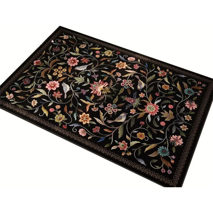 Agger Fußmatte Vintage-Blumenmuster-Fußmatte, waschbare weiche Fußmatte, für Eingangsbereich, Wohnzimmer, Büro und Kinderzimmer