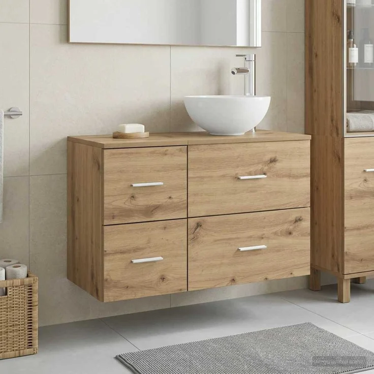vidaXL Badezimmerschrank-Set 2 stk. Artisan-Eiche 79,5 x 35 x 80 cm 3403951 – Bild 1