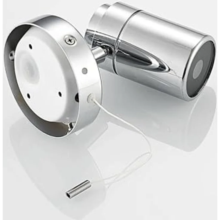 Lindby Wandleuchte Remilan, LED, Metall, Chrom IP44, 1x10 W LED – Bild 7