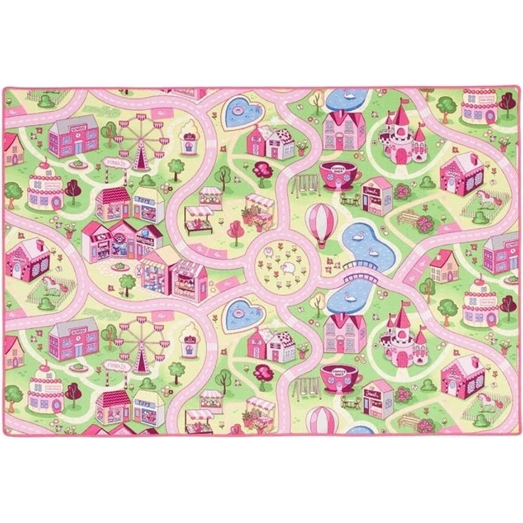 Snapstyle Kinderteppich Kinder Spiel Teppich Girls Village, Rechteckig, Höhe: 4 mm – Bild 4